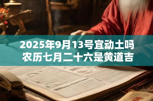2025年9月13号宜动土吗 农历七月二十六是黄道吉日吗