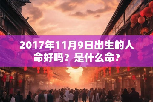 2017年11月9日出生的人命好吗？是什么命？