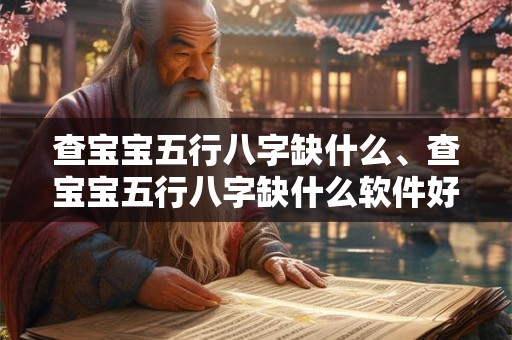 查宝宝五行八字缺什么、查宝宝五行八字缺什么软件好