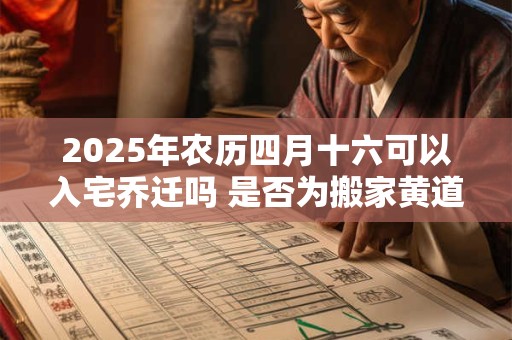 2025年农历四月十六可以入宅乔迁吗 是否为搬家黄道吉日