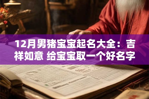 12月男猪宝宝起名大全：吉祥如意 给宝宝取一个好名字