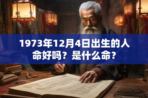1973年12月4日出生的人命好吗？是什么命？