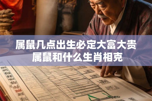 属鼠几点出生必定大富大贵 属鼠和什么生肖相克