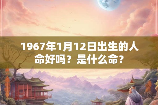 1967年1月12日出生的人命好吗？是什么命？