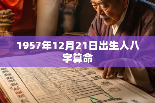 1957年12月21日出生人八字算命