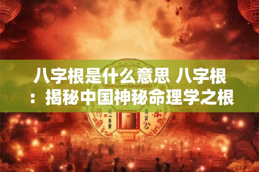 八字根是什么意思 八字根:揭秘中国神秘命理学之根基 八字根是什么意思 八字根:揭秘中国神秘命理学之根基