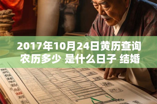 2017年10月24日黄历查询 农历多少 是什么日子 结婚吉时