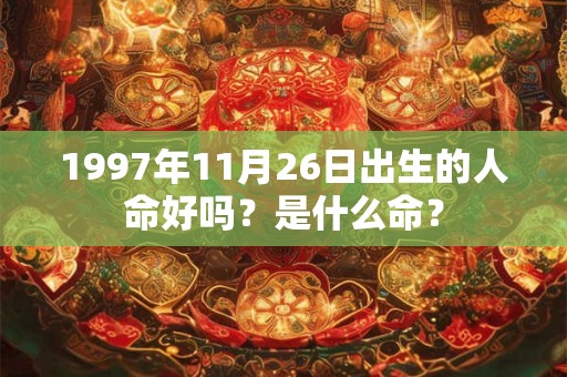 1997年11月26日出生的人命好吗？是什么命？