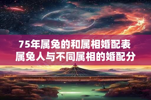 75年属兔的和属相婚配表 属兔人与不同属相的婚配分析