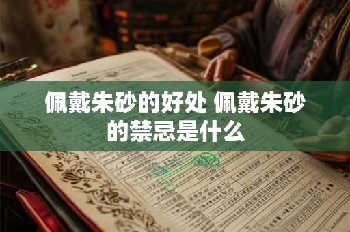 佩戴朱砂的好处 佩戴朱砂的禁忌是什么