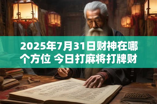2025年7月31日财神在哪个方位 今日打麻将打牌财神方位！