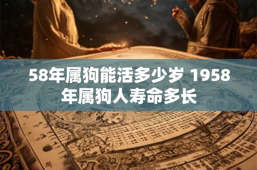 58年属狗能活多少岁 1958年属狗人寿命多长