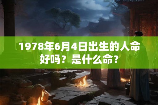 详细阅读:1978年6月4日出生的人命好吗?是什么命? 1978年6月4日出生的人命好吗?是什么命?
