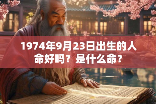 1974年9月23日出生的人命好吗？是什么命？