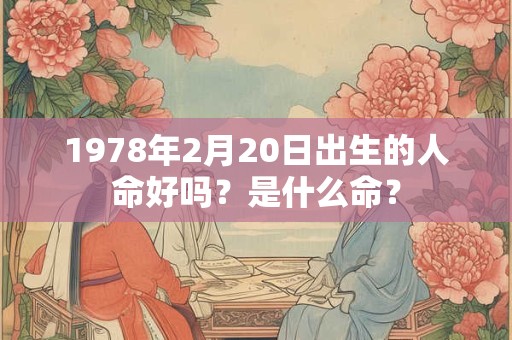 1978年2月20日出生的人命好吗？是什么命？