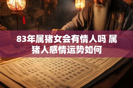 83年属猪女会有情人吗 属猪人感情运势如何