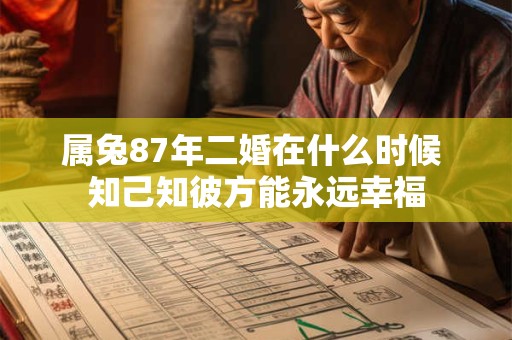 属兔87年二婚在什么时候 知己知彼方能永远幸福