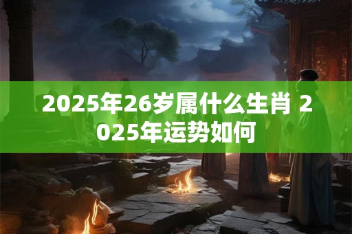 2025年26岁属什么生肖 2025年运势如何
