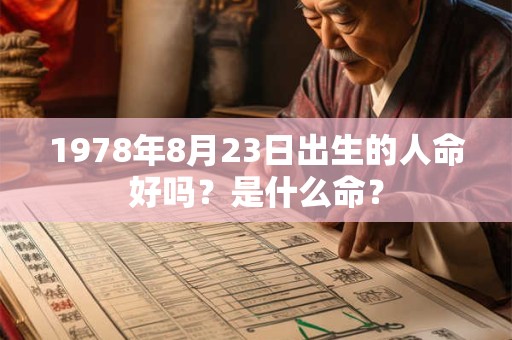 1978年8月23日出生的人命好吗？是什么命？