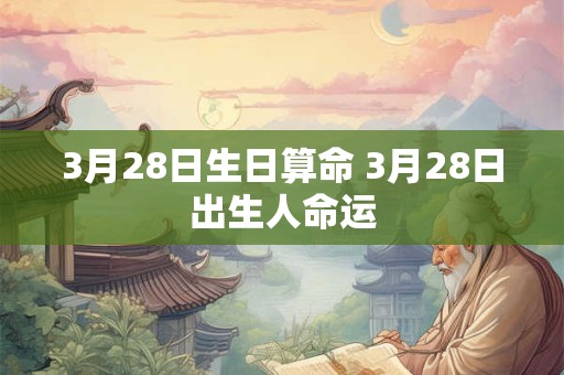 3月28日生日算命 3月28日出生人命运