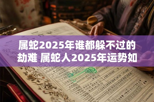 属蛇2025年谁都躲不过的劫难 属蛇人2025年运势如何