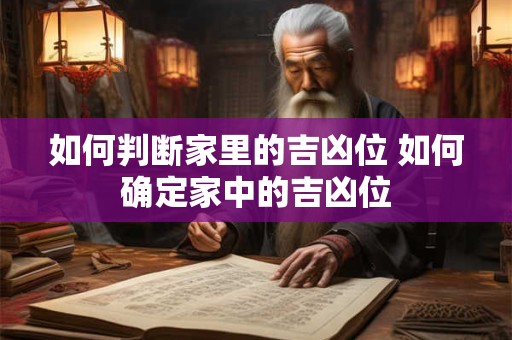 如何判断家里的吉凶位 如何确定家中的吉凶位