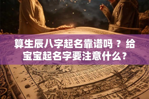 算生辰八字起名靠谱吗 ？给宝宝起名字要注意什么？