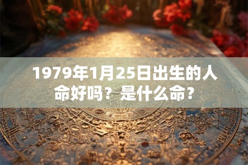 1979年1月25日出生的人命好吗？是什么命？