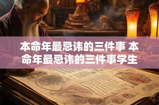 本命年最忌讳的三件事 本命年最忌讳的三件事学生