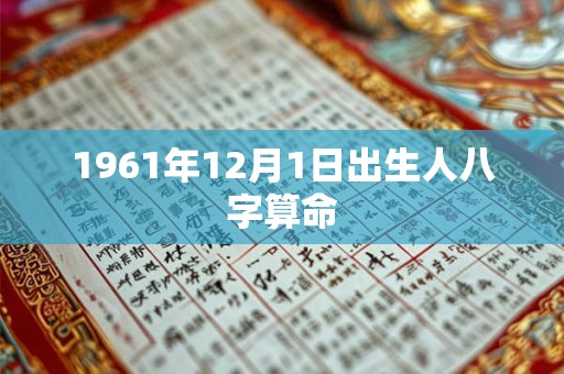 1961年12月1日出生人八字算命