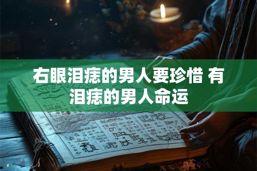 右眼泪痣的男人要珍惜 有泪痣的男人命运