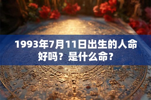 1993年7月11日出生的人命好吗？是什么命？