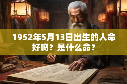 1952年5月13日出生的人命好吗？是什么命？