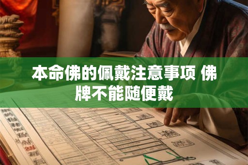 本命佛的佩戴注意事项 佛牌不能随便戴