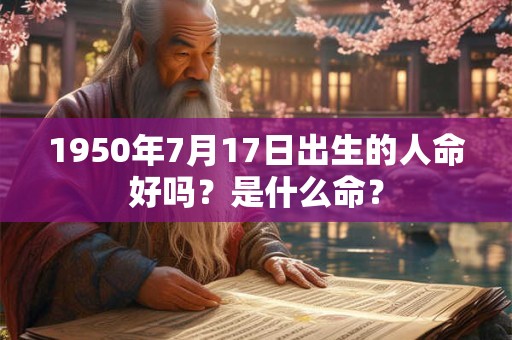 1950年7月17日出生的人命好吗？是什么命？