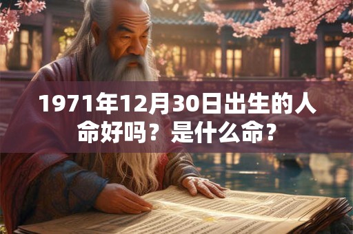 1971年12月30日出生的人命好吗？是什么命？