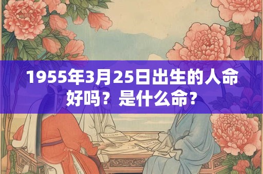 1955年3月25日出生的人命好吗？是什么命？