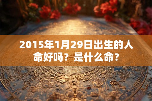 2015年1月29日出生的人命好吗？是什么命？