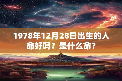 1978年12月28日出生的人命好吗？是什么命？