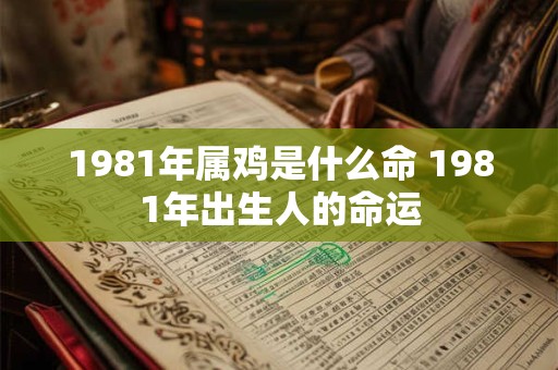 1981年属鸡是什么命 1981年出生人的命运