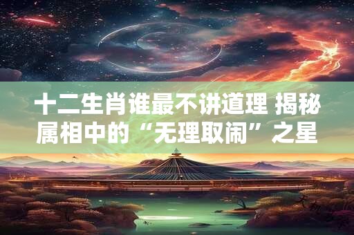 十二生肖谁最不讲道理 揭秘属相中的“无理取闹”之星! 十二生肖谁最不讲道理 揭秘属相中的“无理取闹”之星!