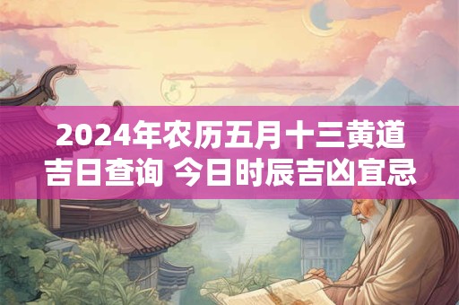 2024年农历五月十三黄道吉日查询 今日时辰吉凶宜忌