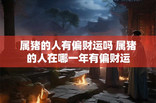 属猪的人有偏财运吗 属猪的人在哪一年有偏财运