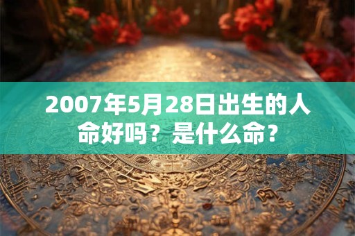 2007年5月28日出生的人命好吗？是什么命？