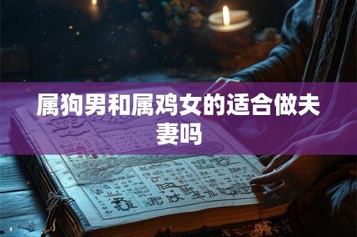 属狗男和属鸡女的适合做夫妻吗