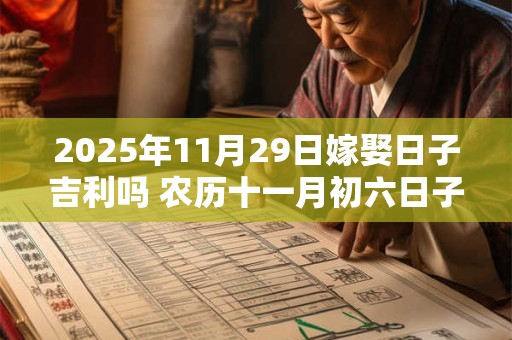 2025年11月29日嫁娶日子吉利吗 农历十一月初六日子分析