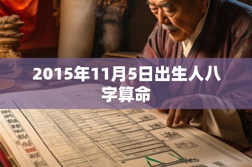 2015年11月5日出生人八字算命