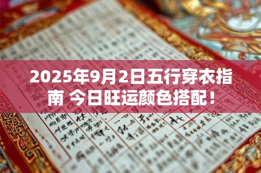 2025年9月2日五行穿衣指南 今日旺运颜色搭配！