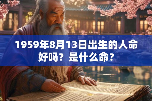 1959年8月13日出生的人命好吗？是什么命？