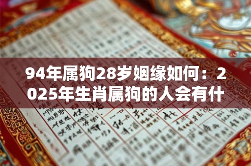 94年属狗28岁姻缘如何：2025年生肖属狗的人会有什么变化